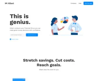 Meetalbert.com(Albert is a new type of financial service) Screenshot