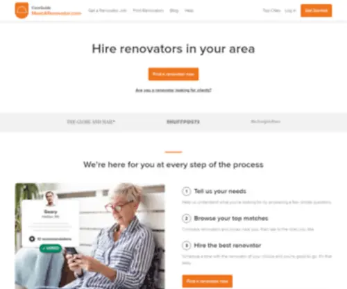 Meetarenovator.com(Renovators and Renovator Jobs) Screenshot