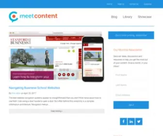 Meetcontent.com(Higher Education Content Strategy) Screenshot