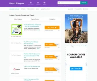 Meetcoupon.com(Find Coupon Promo Codes) Screenshot