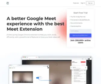 Meetextension.com(Google Meet Extension) Screenshot