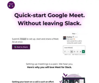 Meetforslack.com(Google Meet for Slack) Screenshot