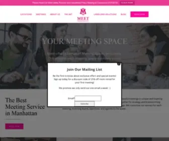 Meethospitality.com(Manhattan Meeting Spaces) Screenshot