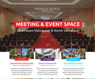 Meetpinnacle.ca(Vancouver Meeting & Event Space) Screenshot