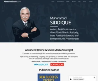 Meetsiddique.com(Meet Muhamad Siddique Entrepreneurial Philanthropist Atlanta GA) Screenshot
