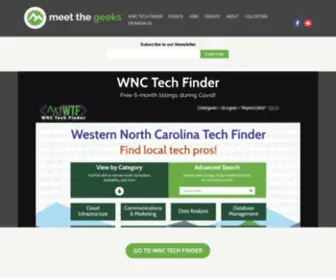 Meetthegeeks.net(Tech networking in asheville NC and Western North Carolia) Screenshot