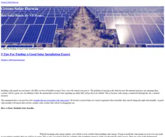 Meetyourgreens.com(Greens Solar Darwin) Screenshot