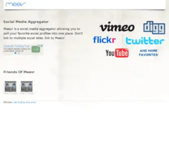 Meevr.com(Social Media Aggregator) Screenshot