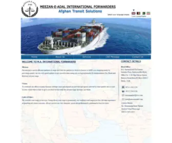 Meezaneadal.com(Afghan Transit Solutions) Screenshot