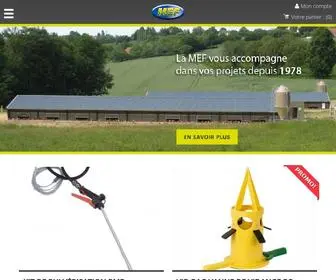 Mef-Sarl.com(Trouvez votre matériel d’élevage au meilleur prix) Screenshot