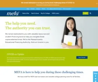 Mefa.com(Student Loans and Guidance on Ways to Pay for College) Screenshot