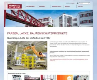 Meffert.com(Meffert AG Farbwerke) Screenshot