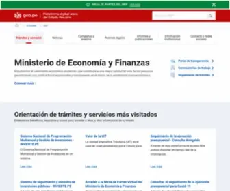Mef.gob.pe(Ministerio de Economía y Finanzas) Screenshot