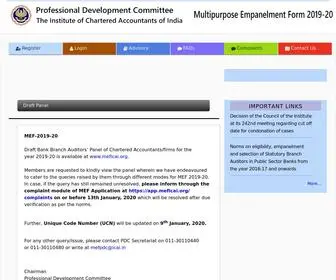Meficai.org(Multipurpose Empanelment Form (MEF)) Screenshot