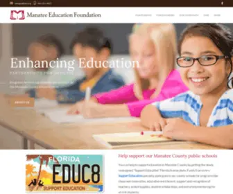 Mefinfo.org(Manatee Education Foundation) Screenshot