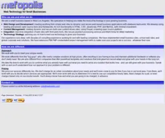 Mefopolis.com(Web Technology for Small Businesses in Los Angeles) Screenshot