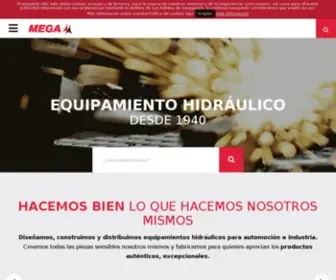 Mega.es(Equipamiento hidraúlico para industrial y automoción desde 1940) Screenshot