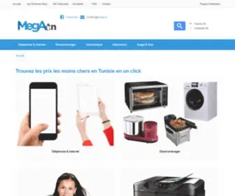 Mega.tn(Le meilleur comparteur des prix et vente en ligne en Tunisie) Screenshot