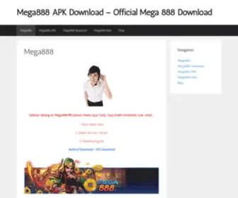 Mega888Official.com Screenshot