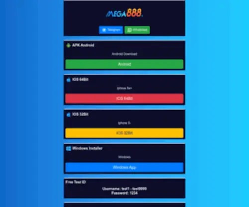 Mega888User.com(MEGA888 USER) Screenshot