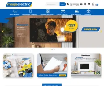 Megaelectric.com.cy(Electric and Electronic Appliances in Cyprus) Screenshot