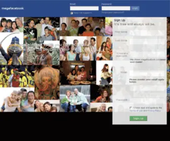 Megafacebook.com(Social networking) Screenshot