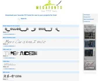 Megafonts.net(Megafonts Free Download TTF Fonts) Screenshot