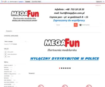 Megafun.com.pl(Internetowa hurtownia modelarska z szerokim wyborem modeli i akcesoriów. Dystrybucja firm) Screenshot