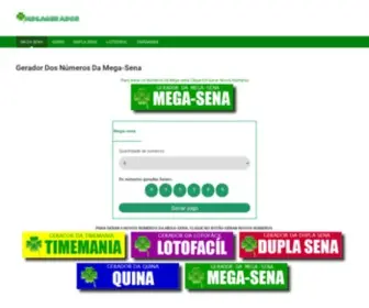 Megagerador.com.br(Mega Sena) Screenshot