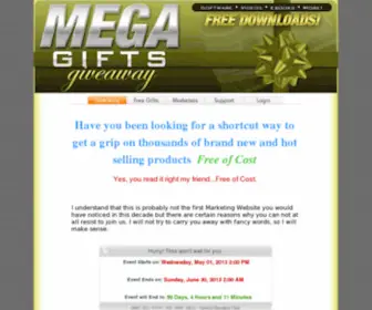 Megagiftgiveaway.com(The Mega Gift Giveaway Event) Screenshot