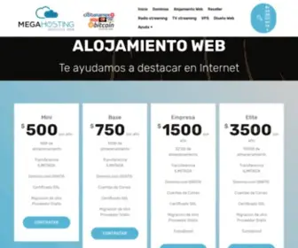 Megahosting.com.mx(Megahosting de Mexico Alojamiento Web) Screenshot