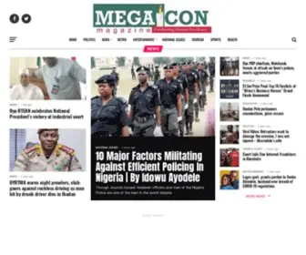 Megaiconmagazine.com(Celebrating Human Excellence) Screenshot