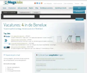 Megajobs.nl(Actuele vacature zoeken Banen werk NL MegaJob) Screenshot