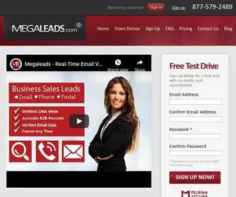 Megaleads.com(Business Leads for Sale) Screenshot
