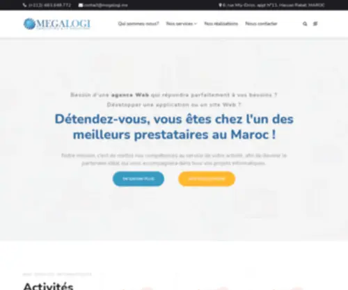 Megalogi.com(Agence web au Maroc) Screenshot