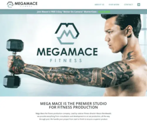 Megamace.com(MEGAMACE The Premier Studio for Fitness Video Production) Screenshot
