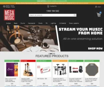 Megamusiconline.com.au(Musical Instruments) Screenshot