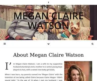 Meganclairewatson.com(About Megan Claire Watson) Screenshot