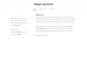 Megansyverson.com(Megan Syverson) Screenshot