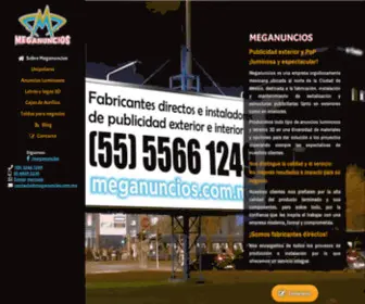 Meganuncios.com.mx(Publicidad exterior y PoP) Screenshot