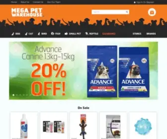 Megapet.com.au(Mega Pet Warehouse) Screenshot