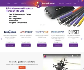 Megaphase.com(RF, Coaxial & Microwave, Test and Measurement Cables) Screenshot