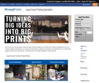 Megaprint.com(Digital Large Format Printing) Screenshot