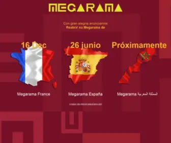 Megarama.es(Le site officiel des cinémas MEGARAMA) Screenshot