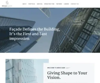 Megasleek.in(Facade Engineering Company) Screenshot