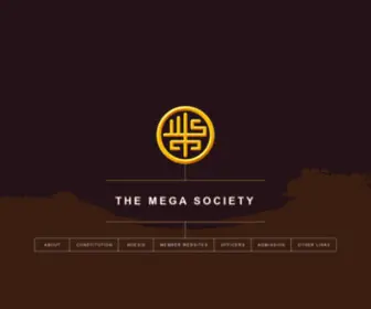 Megasociety.org(The Mega Society) Screenshot