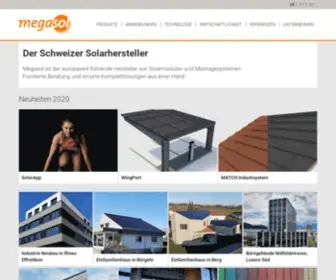 Megasol.ch(Der Schweizer Solarhersteller) Screenshot