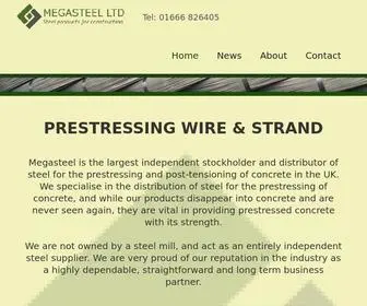 Megasteel.co.uk(Prestressing Wire & Strand) Screenshot