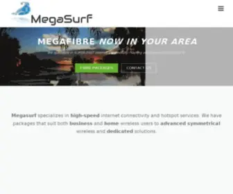 Megasurf.co.za(Megasurf Wireless Internet) Screenshot