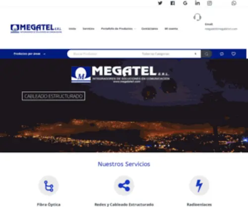 Megatelsrl.com(Sitio oficial de MEGATEL S.R.L) Screenshot